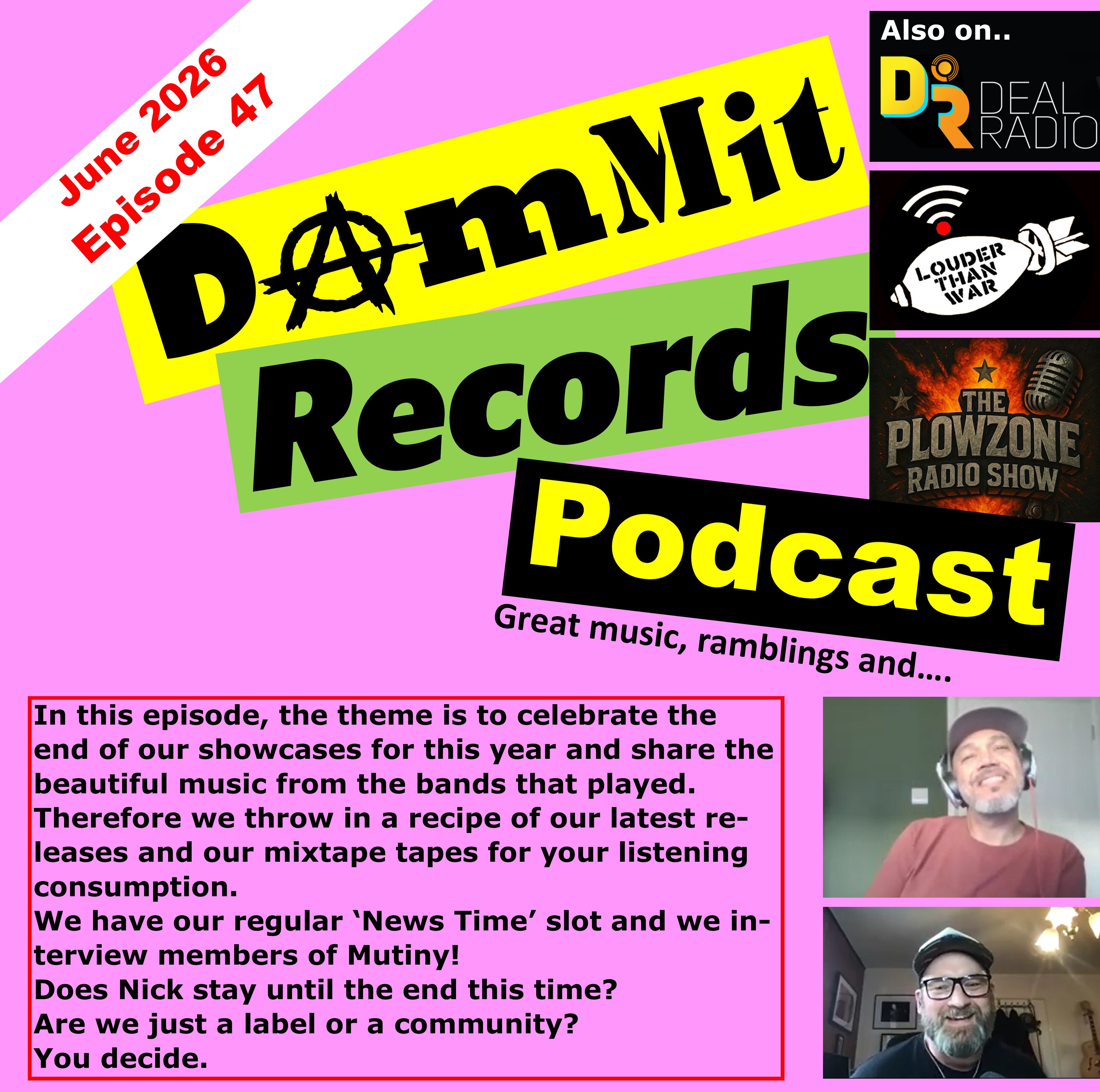 June 2026 Dammit Records Monthly Podcast episode artwork